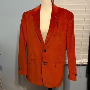 Corduroy men’s blazer Red Orange